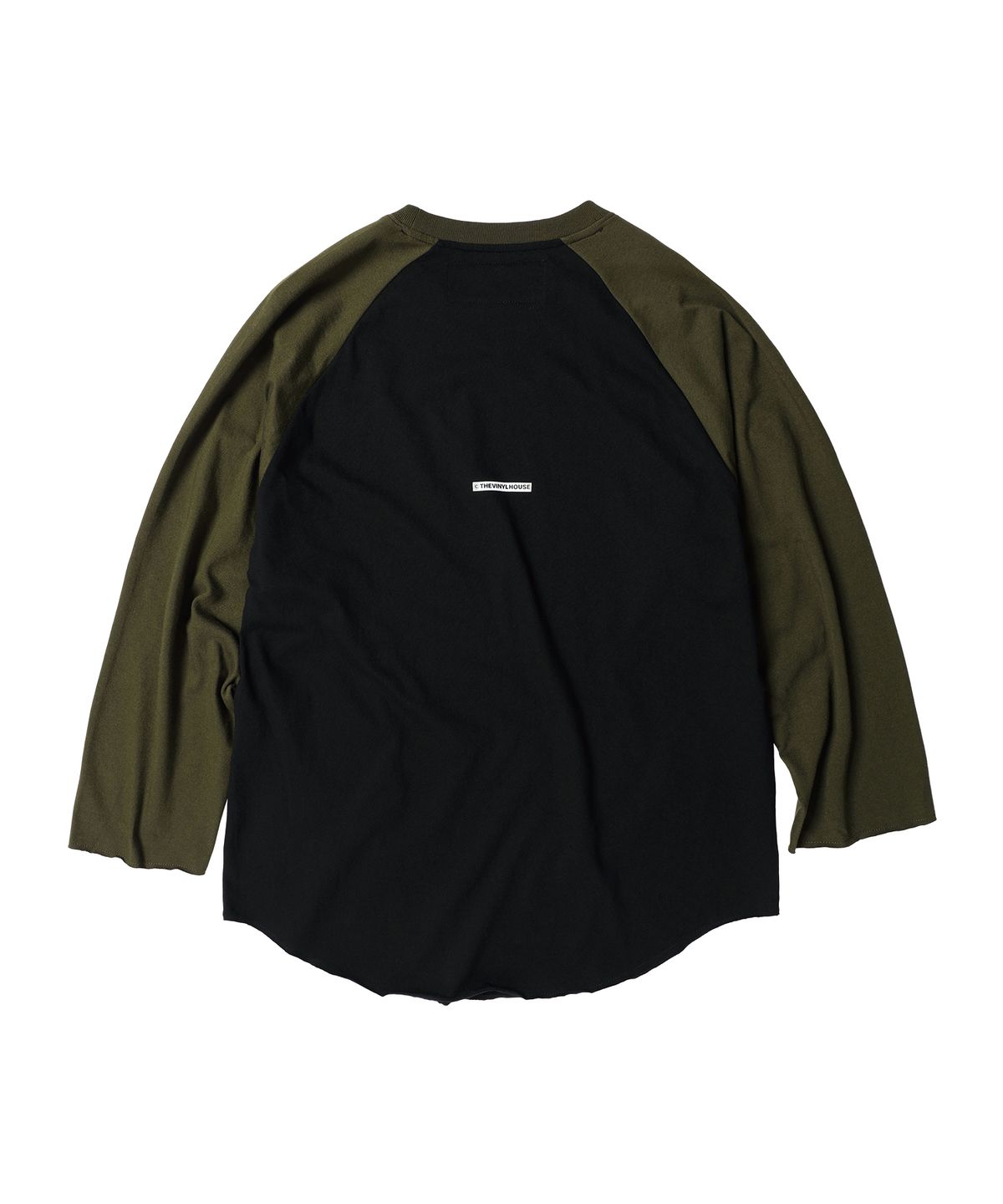 더바이닐하우스(THEVINYLHOUSE) COWBOY PICTOGRAM RAGLAN LS TEE KHAKI