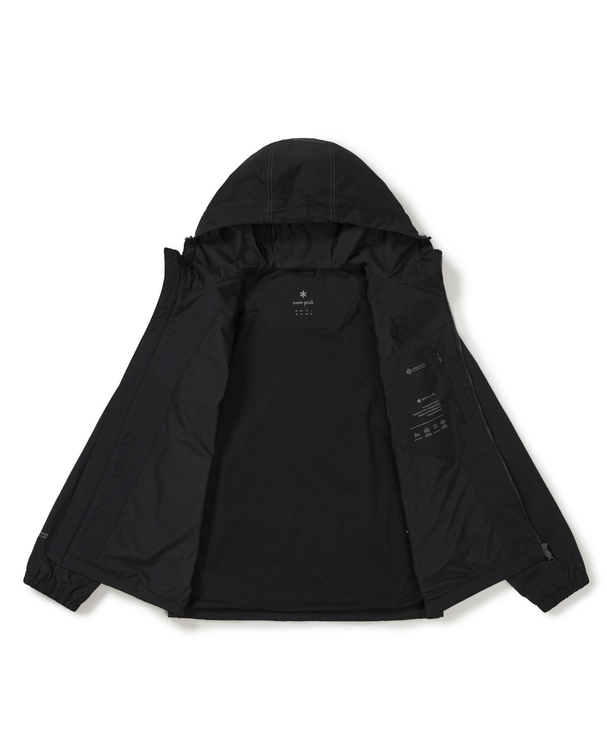 스노우피크 어패럴(SNOWPEAK APPAREL) 경량 타슬란 윈드스토퍼 후드 바람막이 (S26SMPJK02) Black