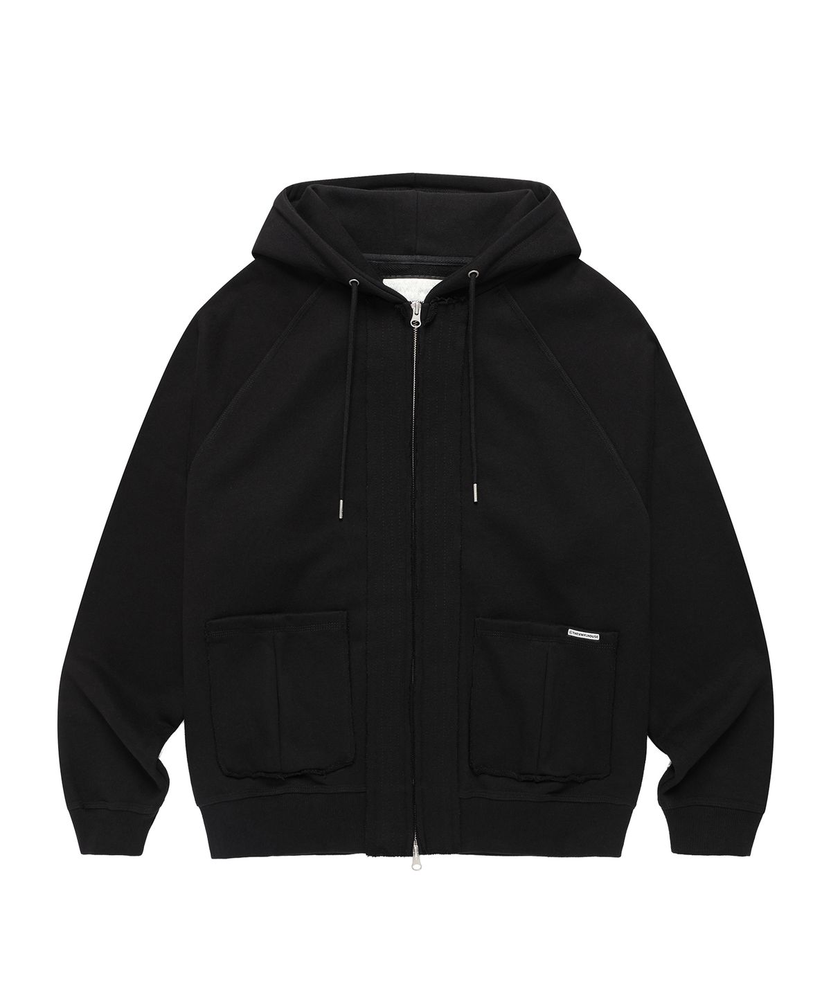 더바이닐하우스(THEVINYLHOUSE) STITCH HOODIE ZIP-UP BLACK