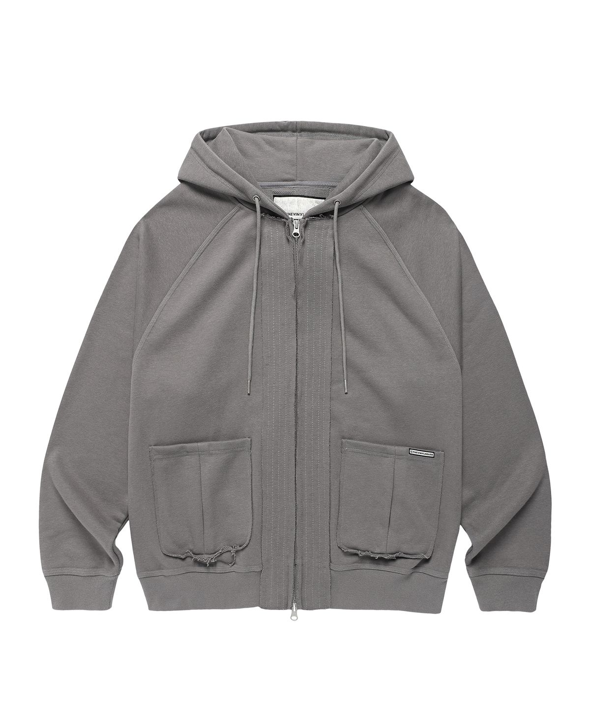 더바이닐하우스(THEVINYLHOUSE) STITCH HOODIE ZIP-UP DEEP GREY