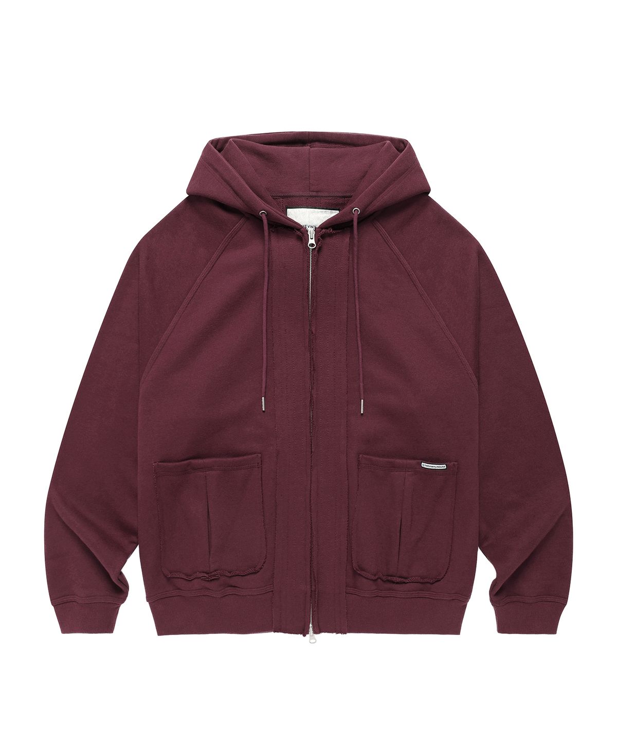 더바이닐하우스(THEVINYLHOUSE) STITCH HOODIE ZIP-UP BURGUNDY