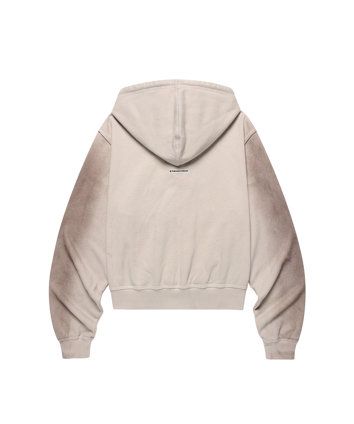 더바이닐하우스(THEVINYLHOUSE) DYED CROP HOODIE ZIP-UP(W) BEIGE