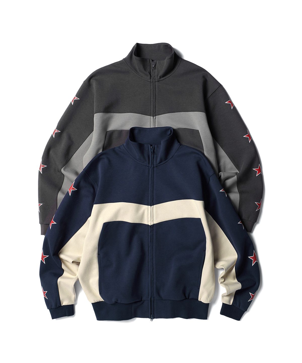 더바이닐하우스(THEVINYLHOUSE) STAR TRACK ZIP-UP CHARCOAL