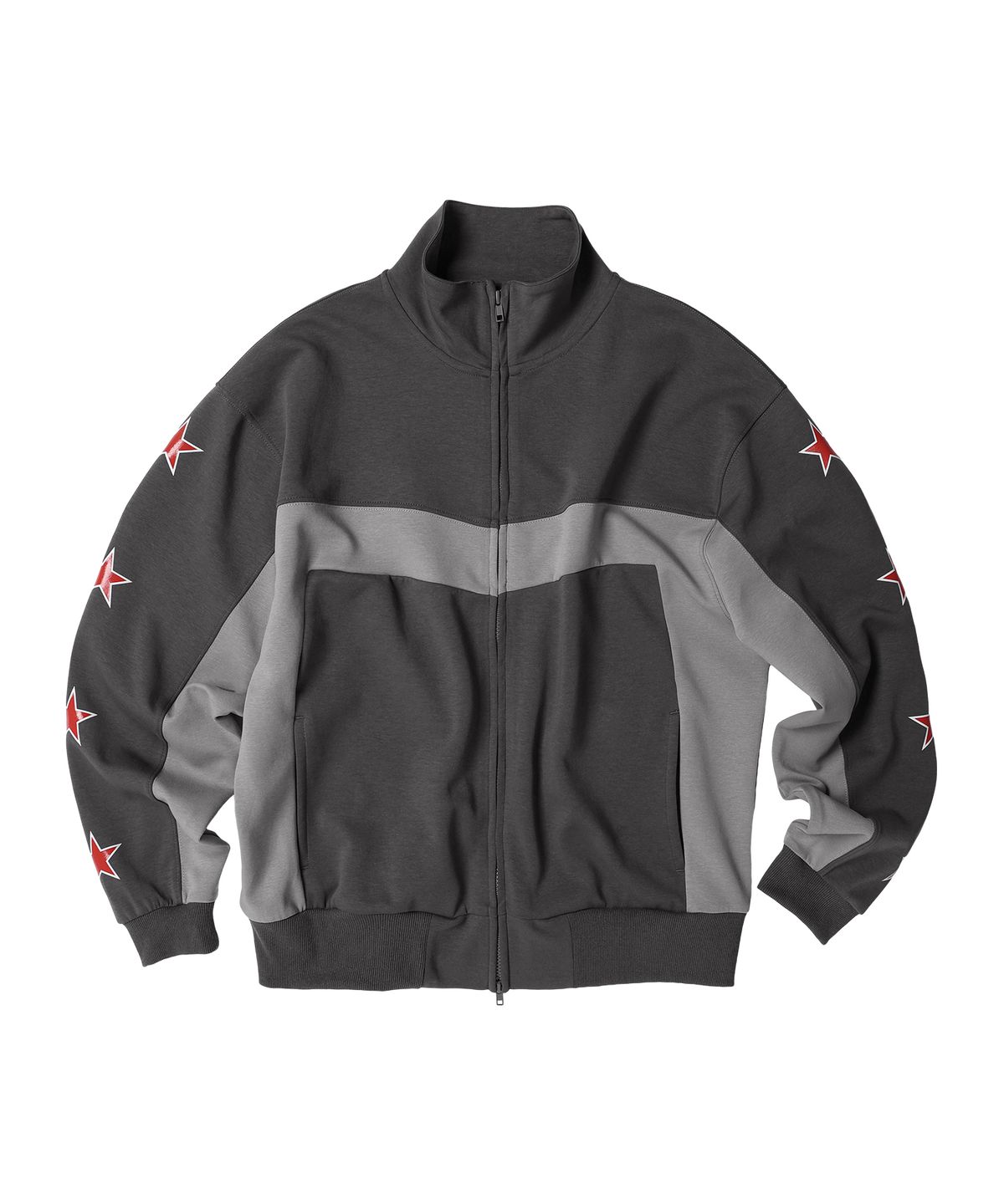 더바이닐하우스(THEVINYLHOUSE) STAR TRACK ZIP-UP CHARCOAL