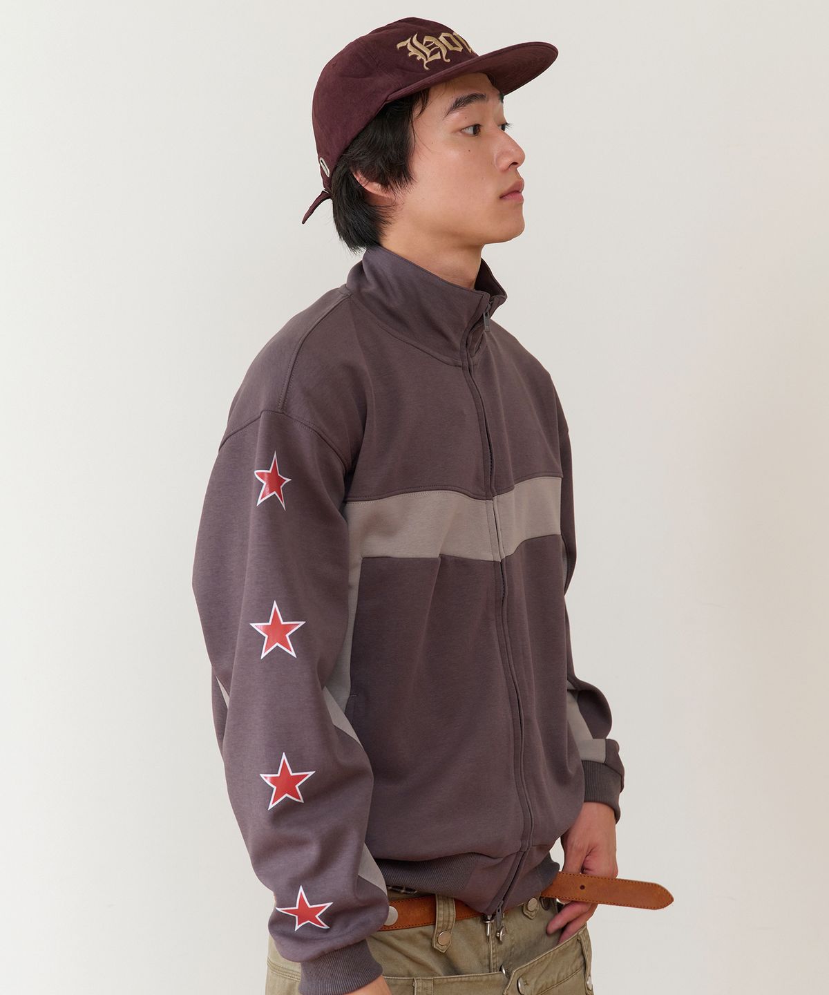 더바이닐하우스(THEVINYLHOUSE) STAR TRACK ZIP-UP CHARCOAL