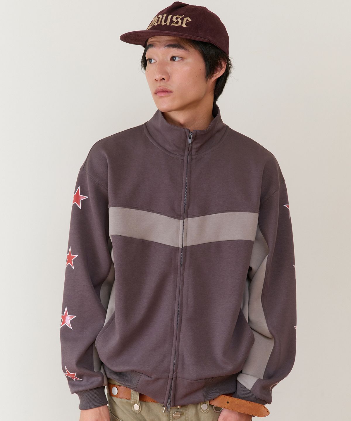 더바이닐하우스(THEVINYLHOUSE) STAR TRACK ZIP-UP CHARCOAL