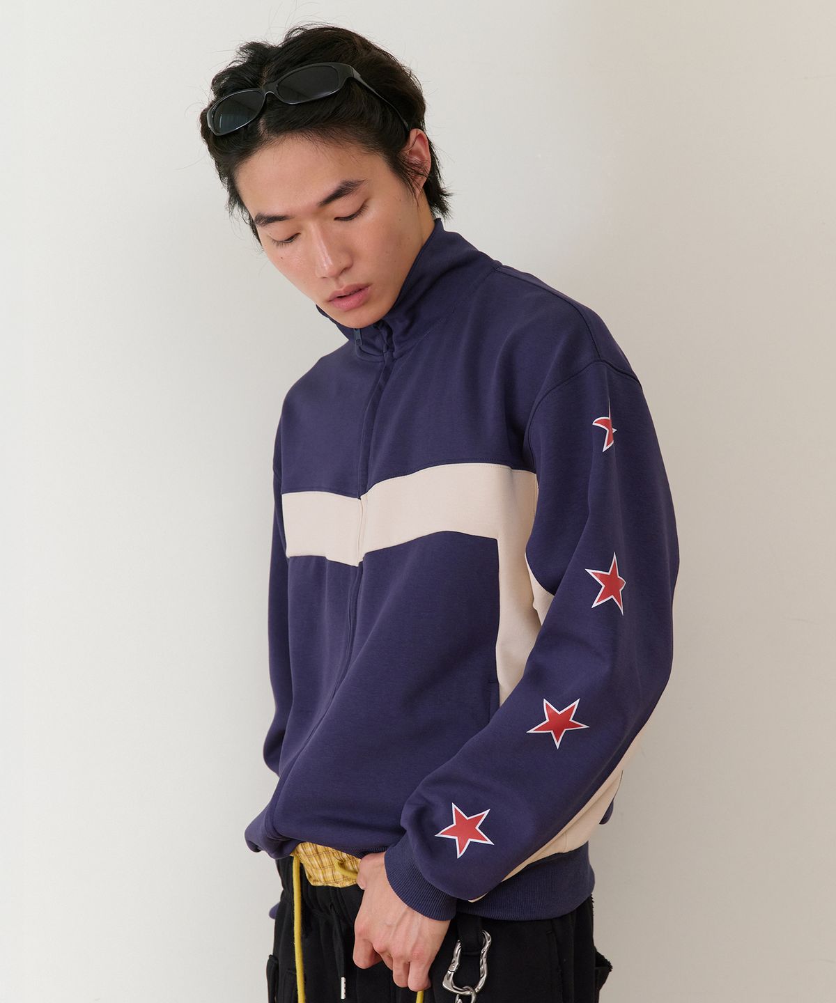 더바이닐하우스(THEVINYLHOUSE) STAR TRACK ZIP-UP NAVY