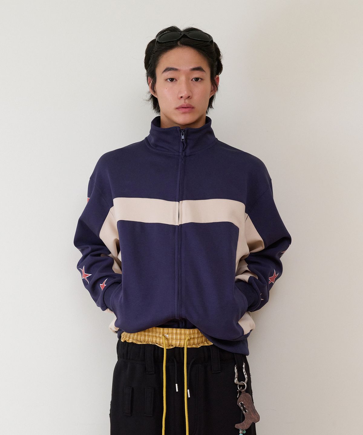 더바이닐하우스(THEVINYLHOUSE) STAR TRACK ZIP-UP NAVY