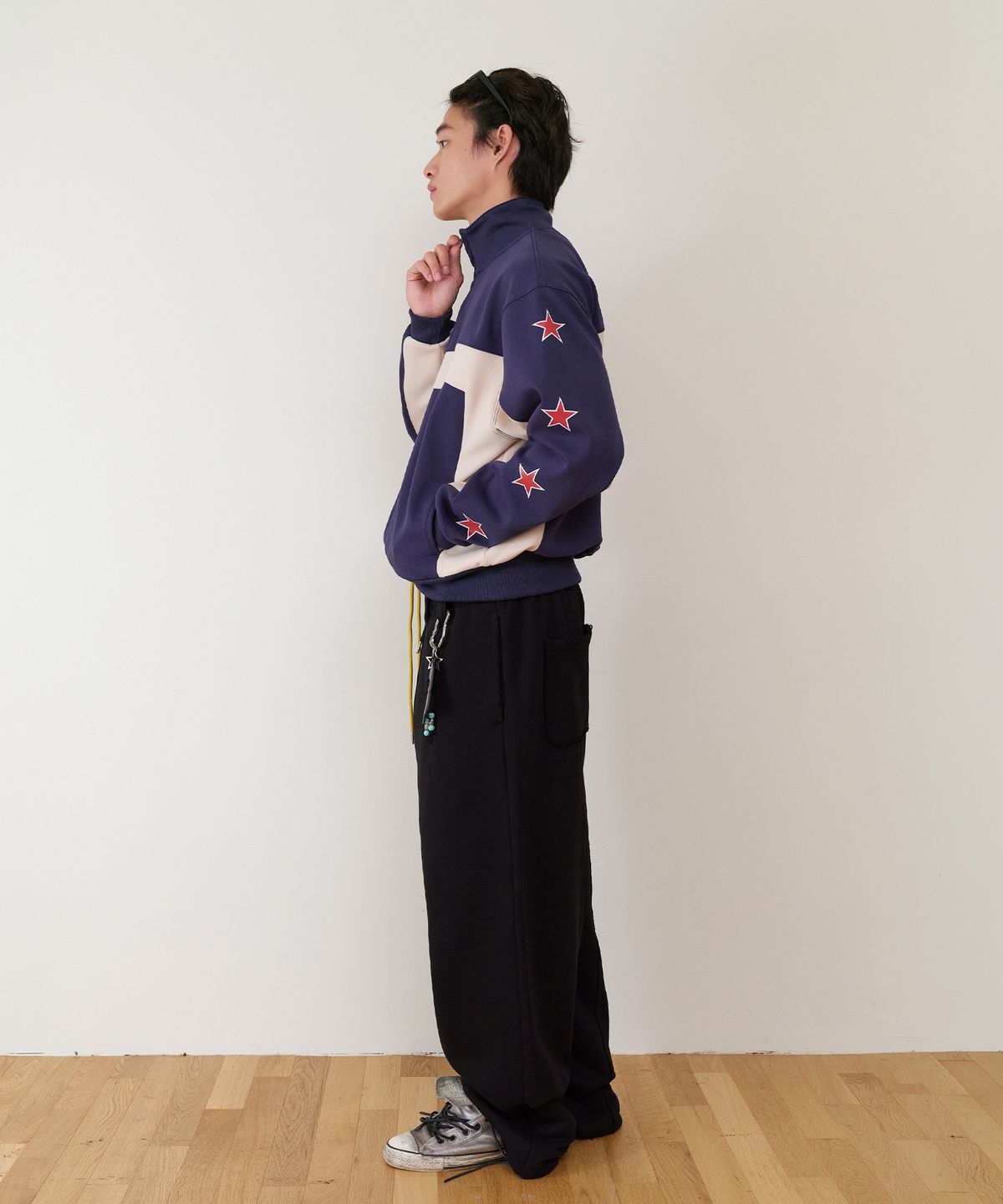 더바이닐하우스(THEVINYLHOUSE) STAR TRACK ZIP-UP NAVY
