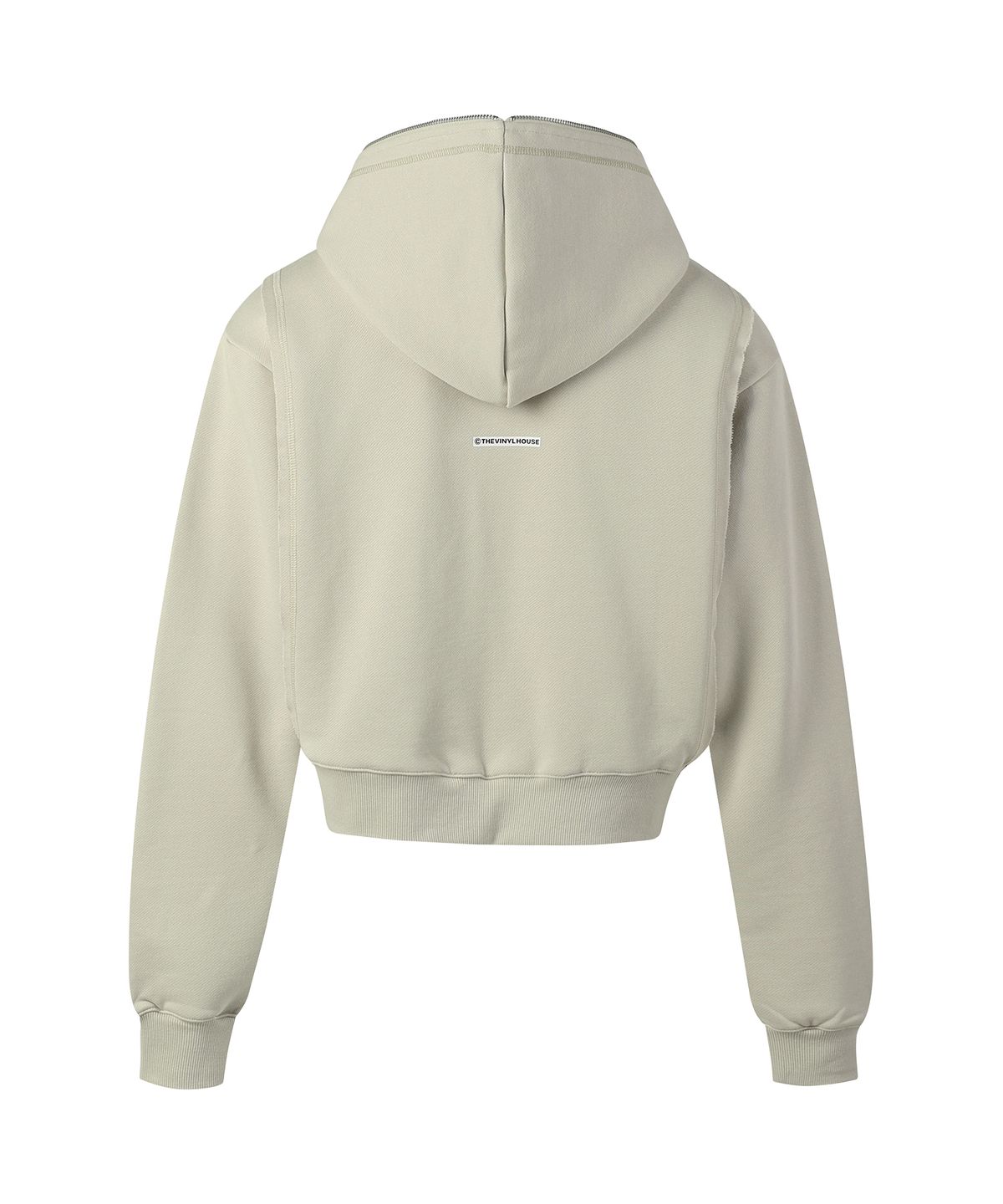 더바이닐하우스(THEVINYLHOUSE) STUDDED FULL ZIP-UP HOODIE (W) BEIGE