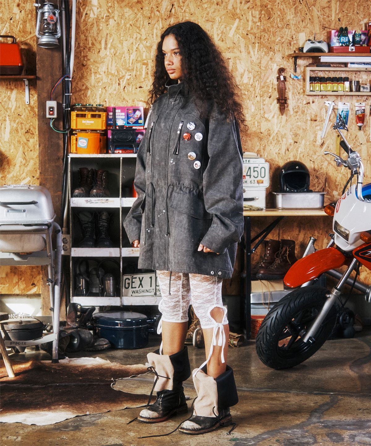더바이닐하우스(THEVINYLHOUSE) M-65 FIELD JACKET CHARCOAL