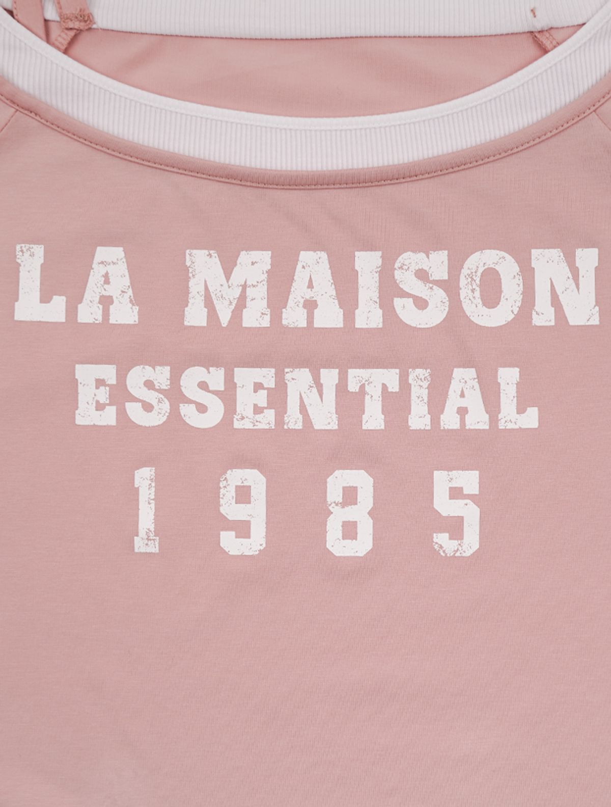 라 메종 스튜디오(LA MAISON STUDIO) LA MAISON ESSENTIAL LAYERED HALF SHOULDER PEACH(FCG1TS851W)