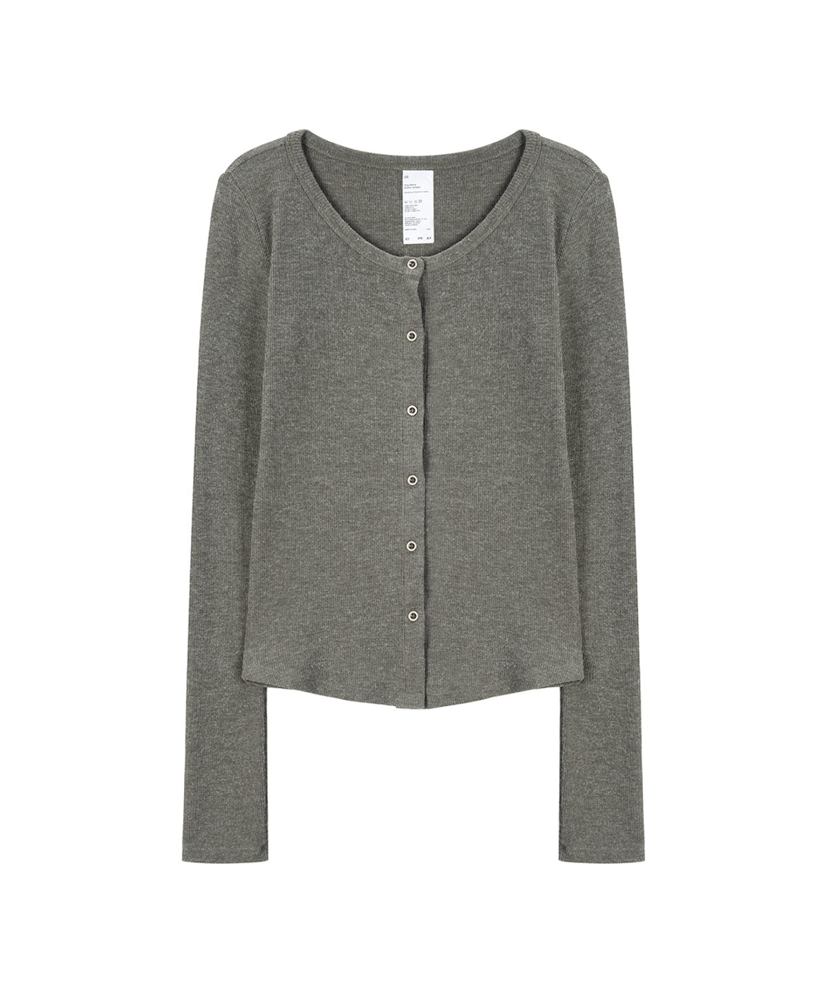 사일프레이(41PRAY) Long-Sleeve Button Cardigan / Dark Grey