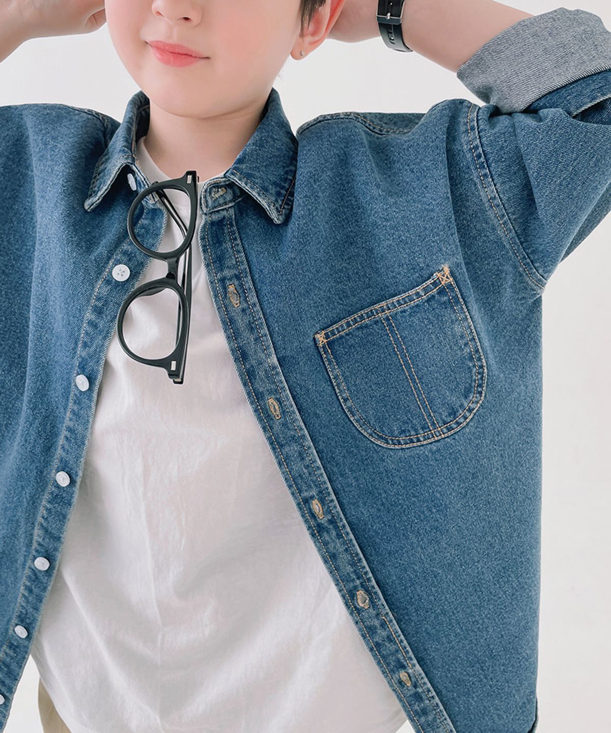 베리클로젯(BERRYCLOSET) 메종 데님 셔츠