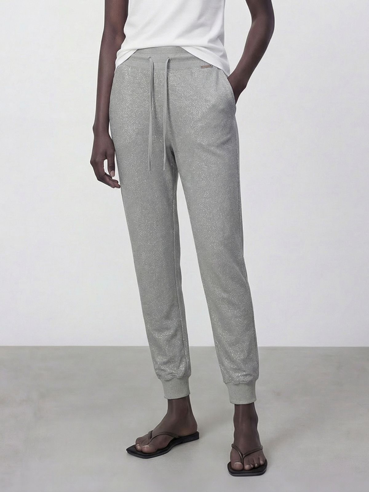 아쿠드(ACUD) Glitter Jogger Pants _Grey
