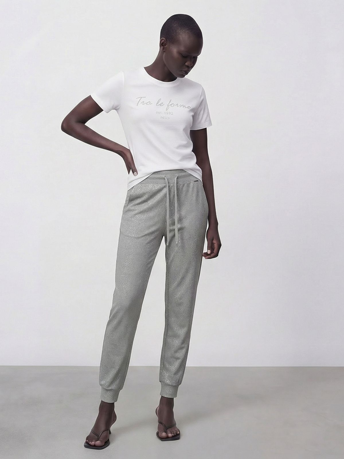 아쿠드(ACUD) Glitter Jogger Pants _Grey
