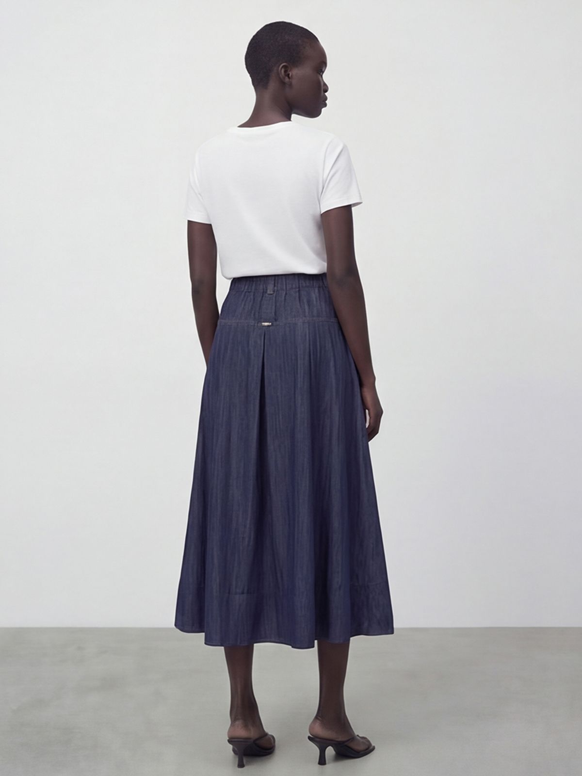 아쿠드(ACUD) Barrel Volume Skirt _Denim