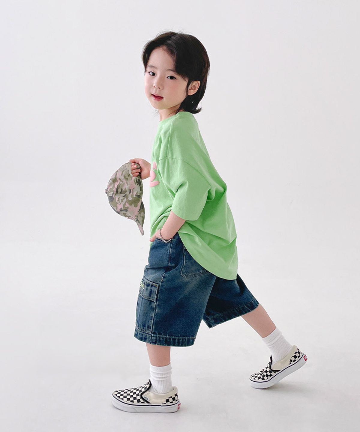 베리클로젯(BERRYCLOSET) 프론트 네온 데님 팬츠
