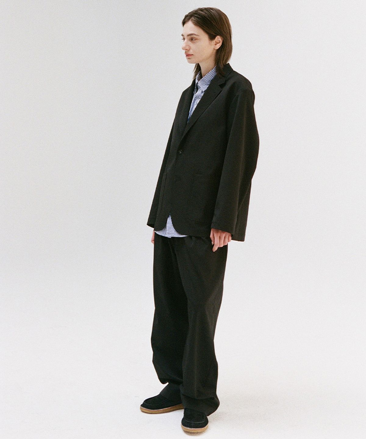 홀리선(HORLISUN) Aston High Twist Twill Sport Jacket Black