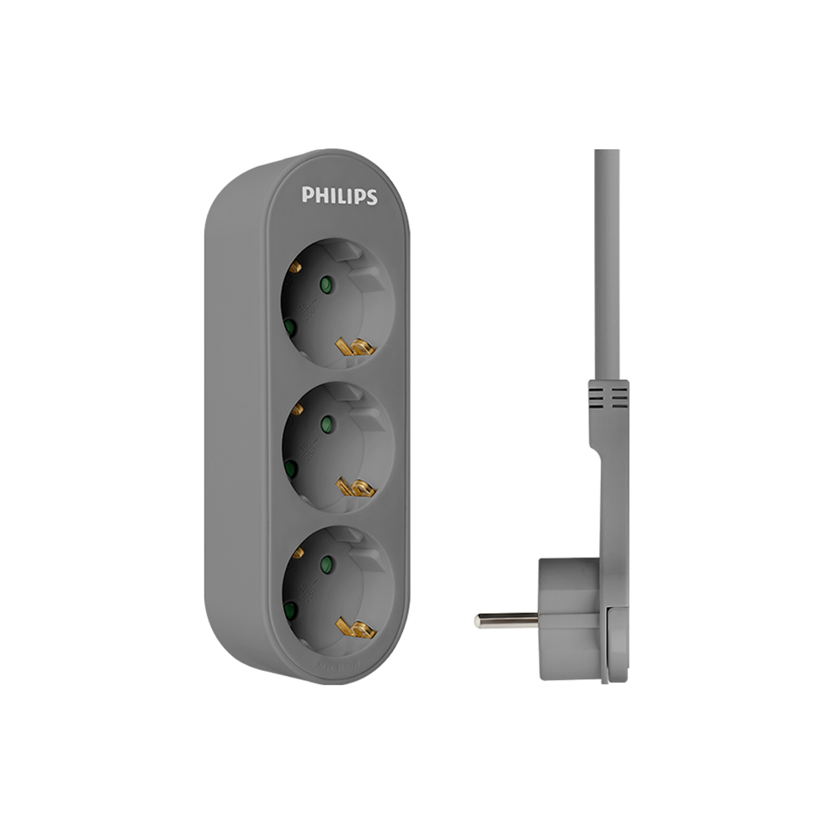 필립스(PHILIPS) 고용량 홈탭 납작 콘센트 멀티탭 3구 1.5M