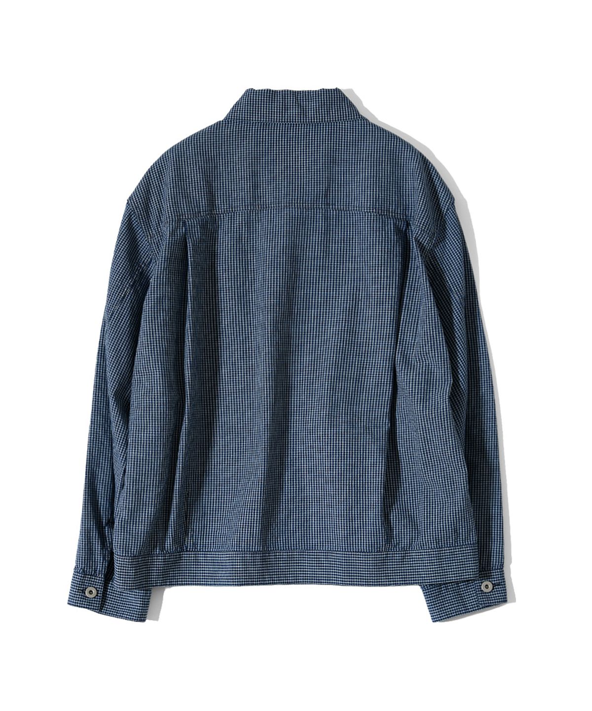 홀리선(HORLISUN) Liverty Denim Check Jacket Navy