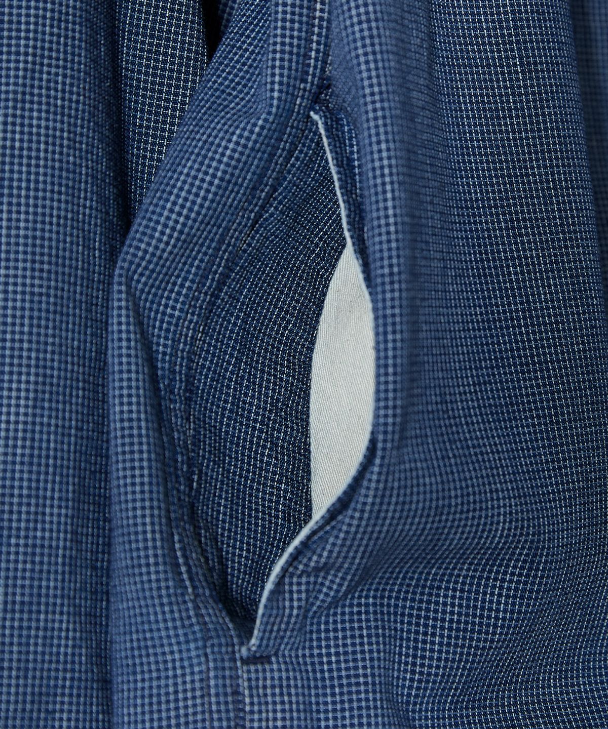 홀리선(HORLISUN) Liverty Denim Small Check Jacket Navy