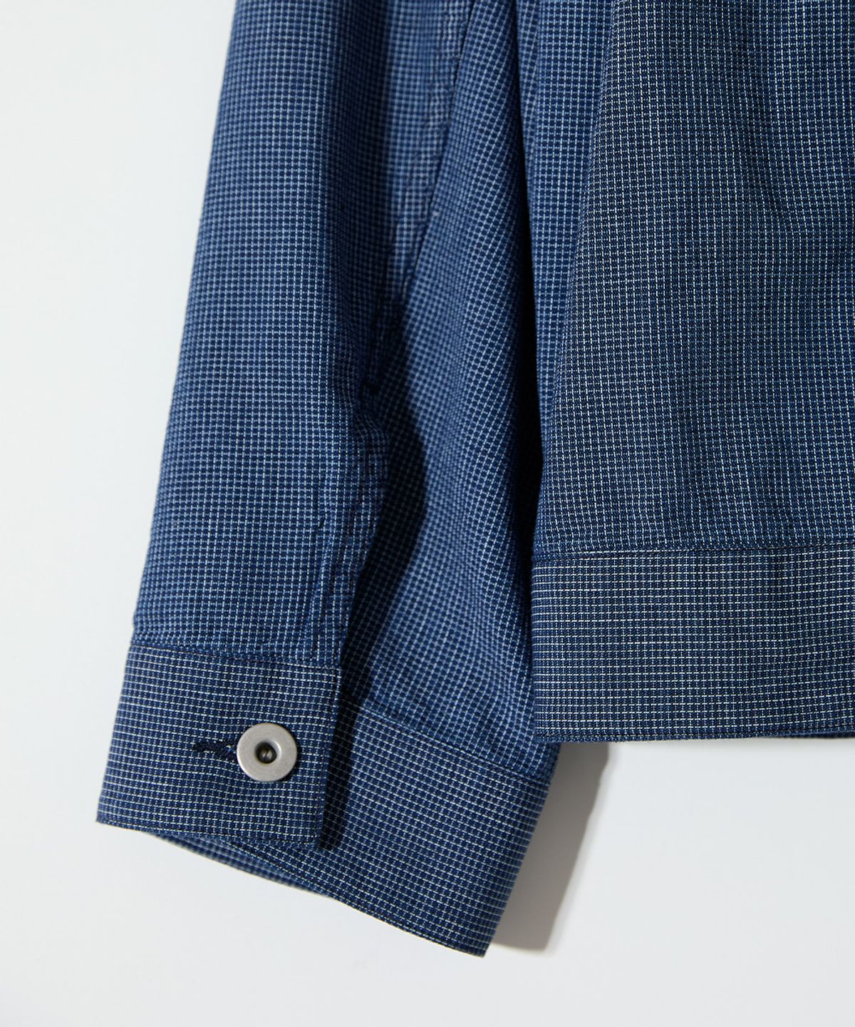 홀리선(HORLISUN) Liverty Denim Small Check Jacket Navy