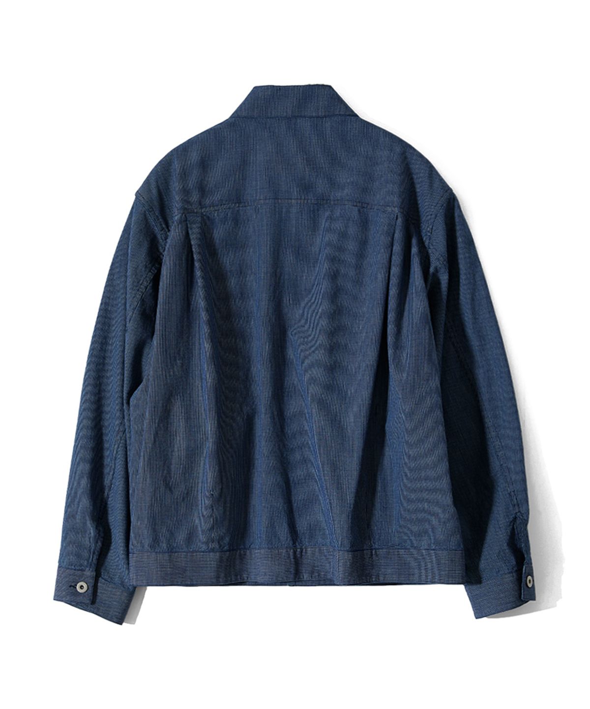 홀리선(HORLISUN) Liverty Denim Small Check Jacket Navy