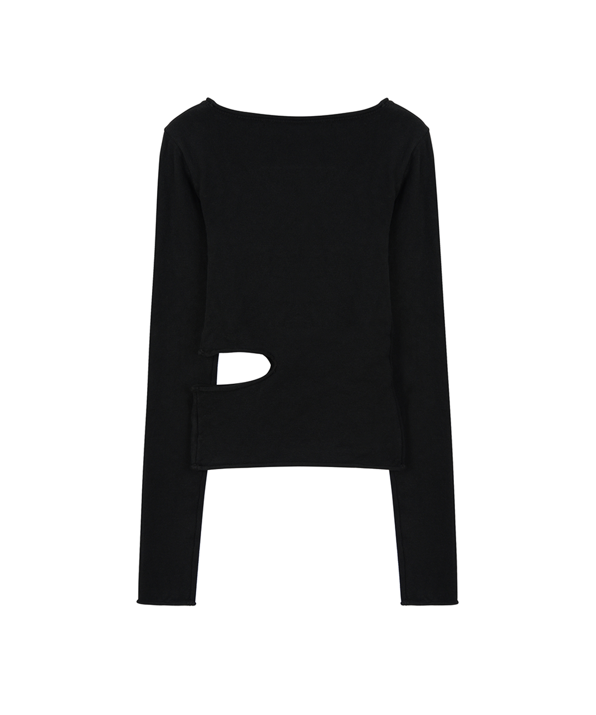 사일프레이(41PRAY) Slit Long Sleeve   Knit Top / Black