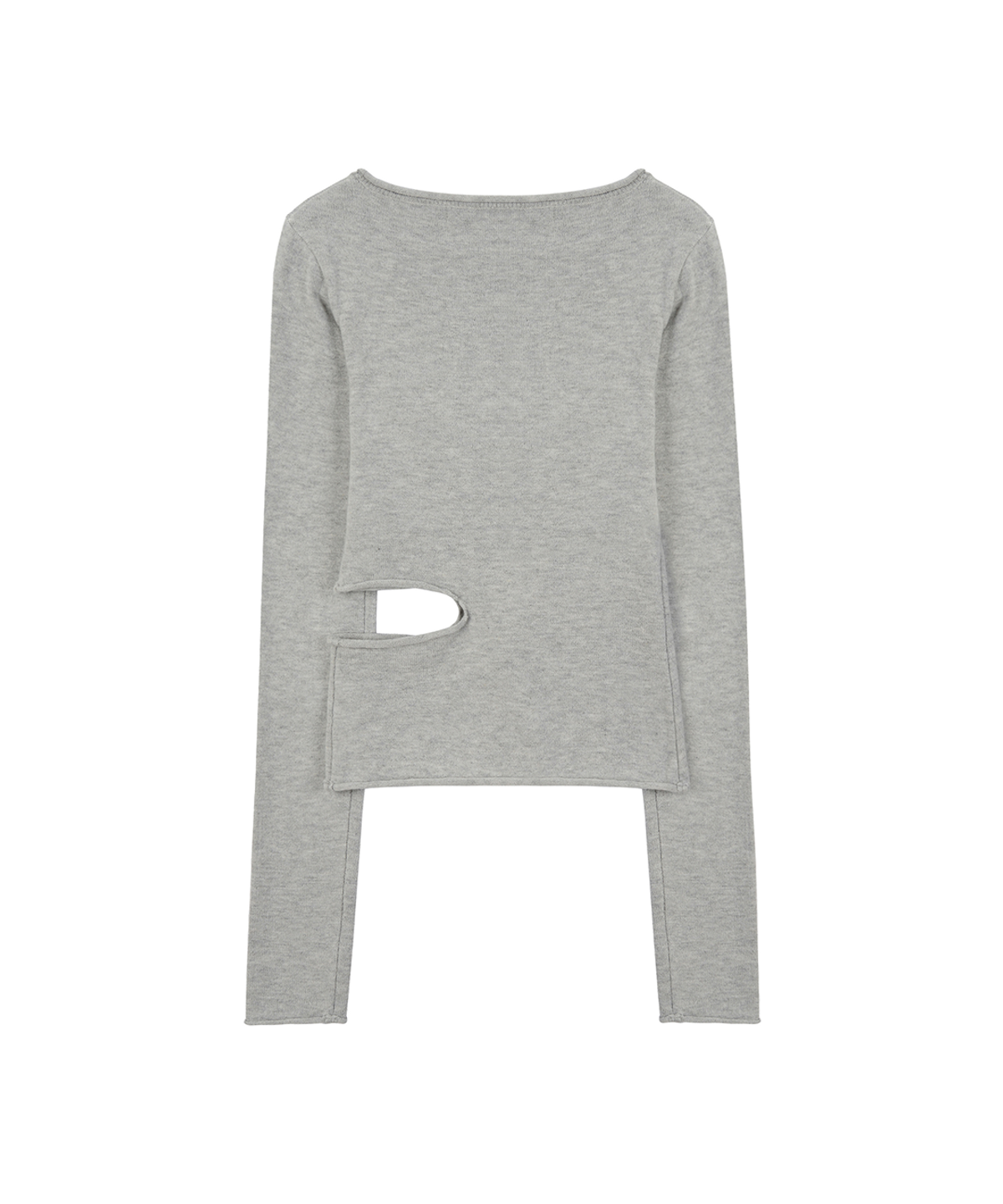 사일프레이(41PRAY) Slit Long Sleeve   Knit Top / Grey