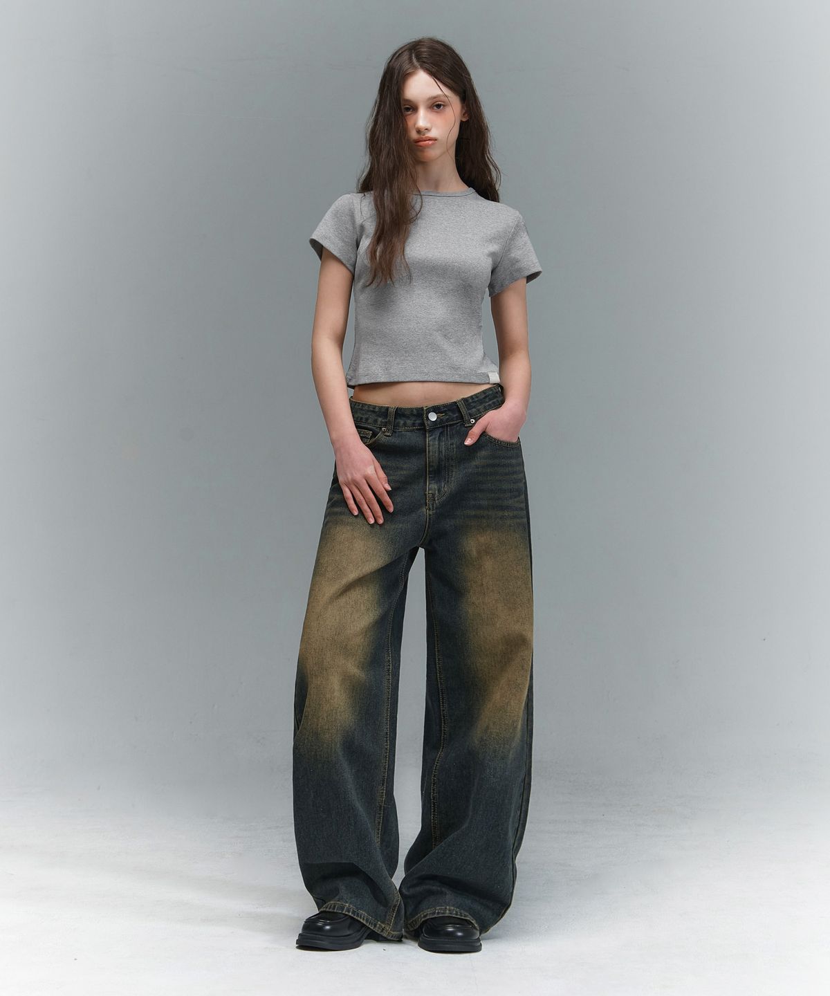 랜덤오프(RANDOMOFF) [Signature][UNISEX] BTB : WAVE WASHING JEANS [6 Color]
