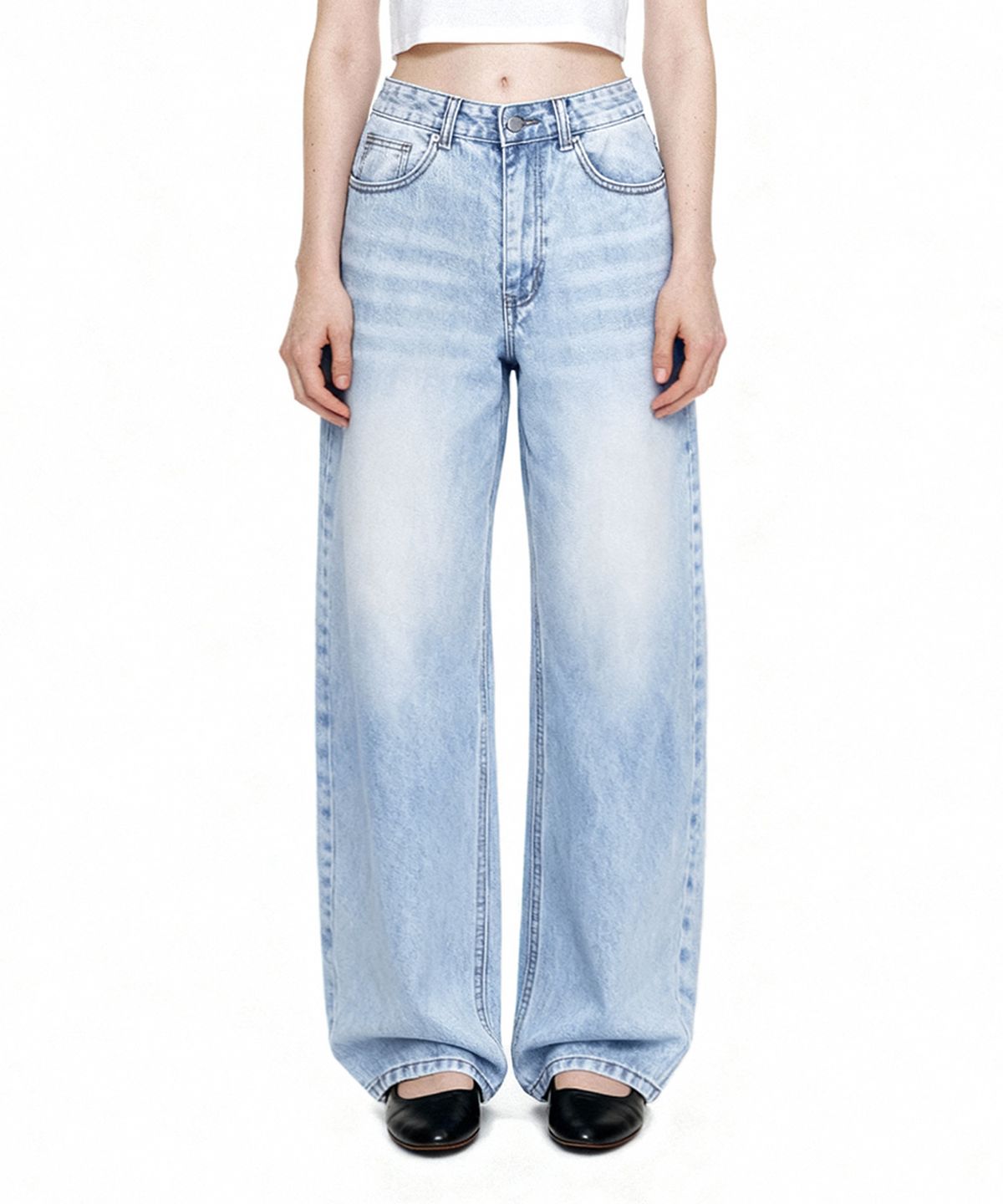 랜덤오프(RANDOMOFF) [Signature][UNISEX] BTB : WAVE WASHING JEANS [6 Color]