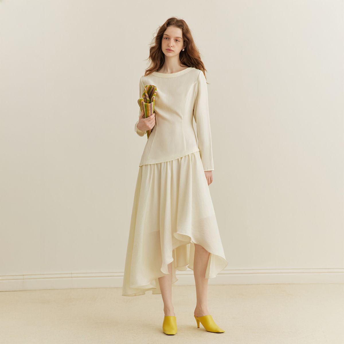 와이와이아이엠(YYIAM) YY_Sleeve patchwork dress