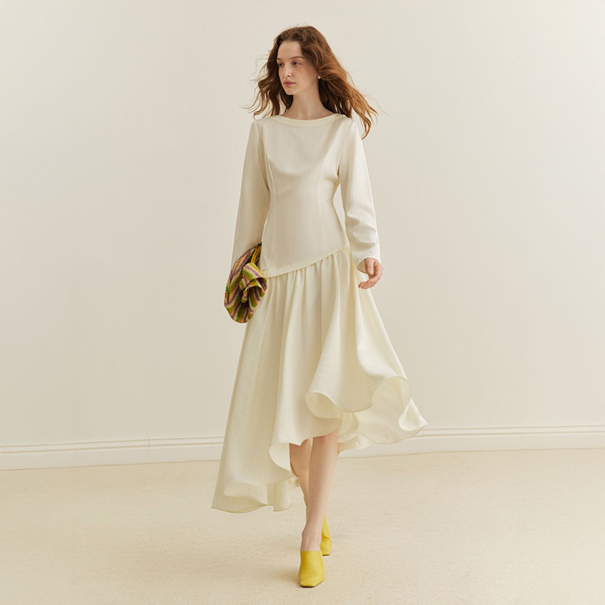 와이와이아이엠(YYIAM) YY_Sleeve patchwork dress
