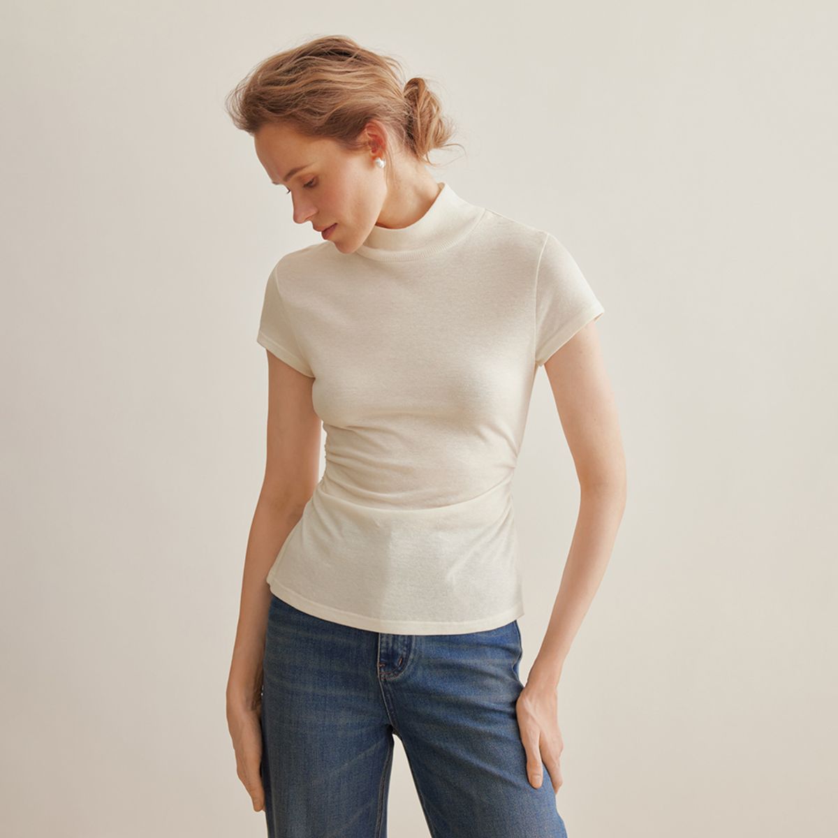와이와이아이엠(YYIAM) YY_Short-sleeved versatile top_4color