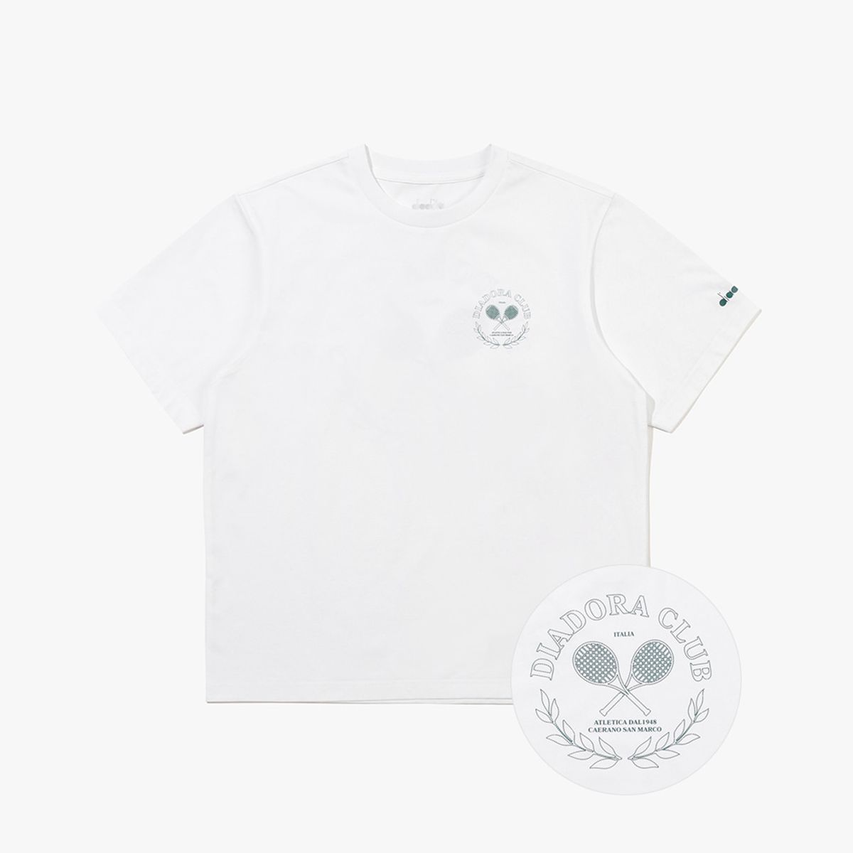 디아도라(diadora) 에어텍스 라켓 반팔 티셔츠 OFF WHITE