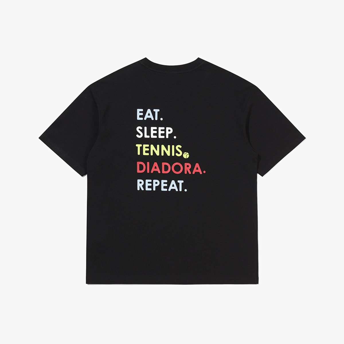 디아도라(diadora) 리피트 반팔 티셔츠 BLACK
