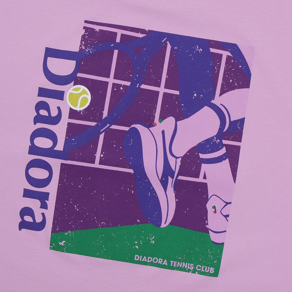 디아도라(diadora) 테니스 코트 반팔 티셔츠 VIOLET