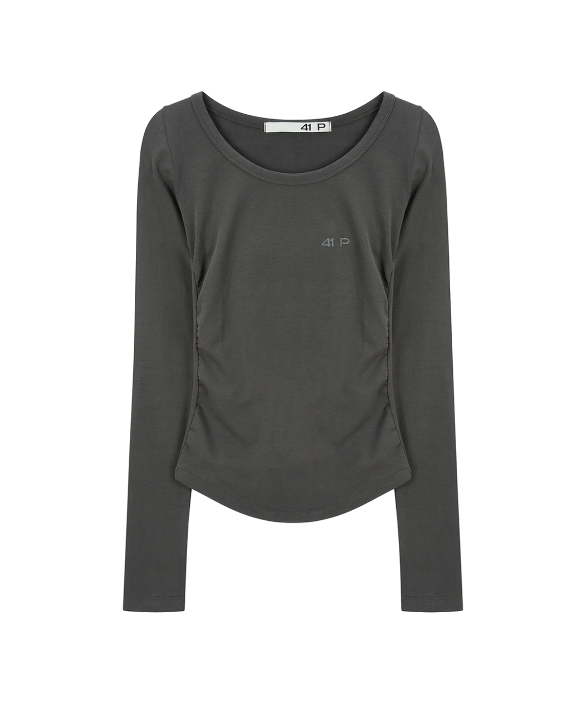 사일프레이(41PRAY) Shirring Long Sleeve Tee / Charcoal