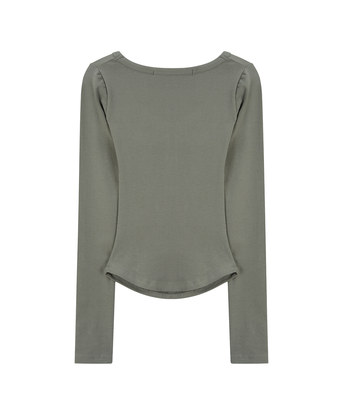 사일프레이(41PRAY) Shirring Long Sleeve Tee / Khaki Grey