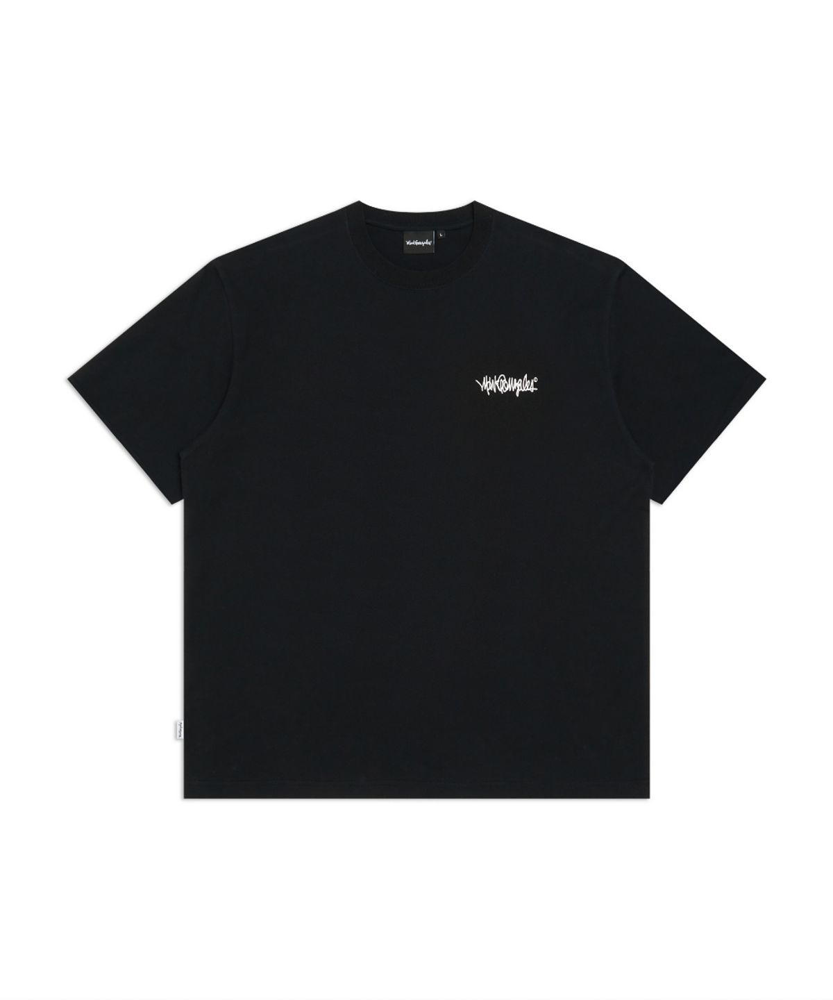 마크곤잘레스(MARK GONZALES) 워터 넥스트 사인 로고 반팔 티셔츠 - BLACK