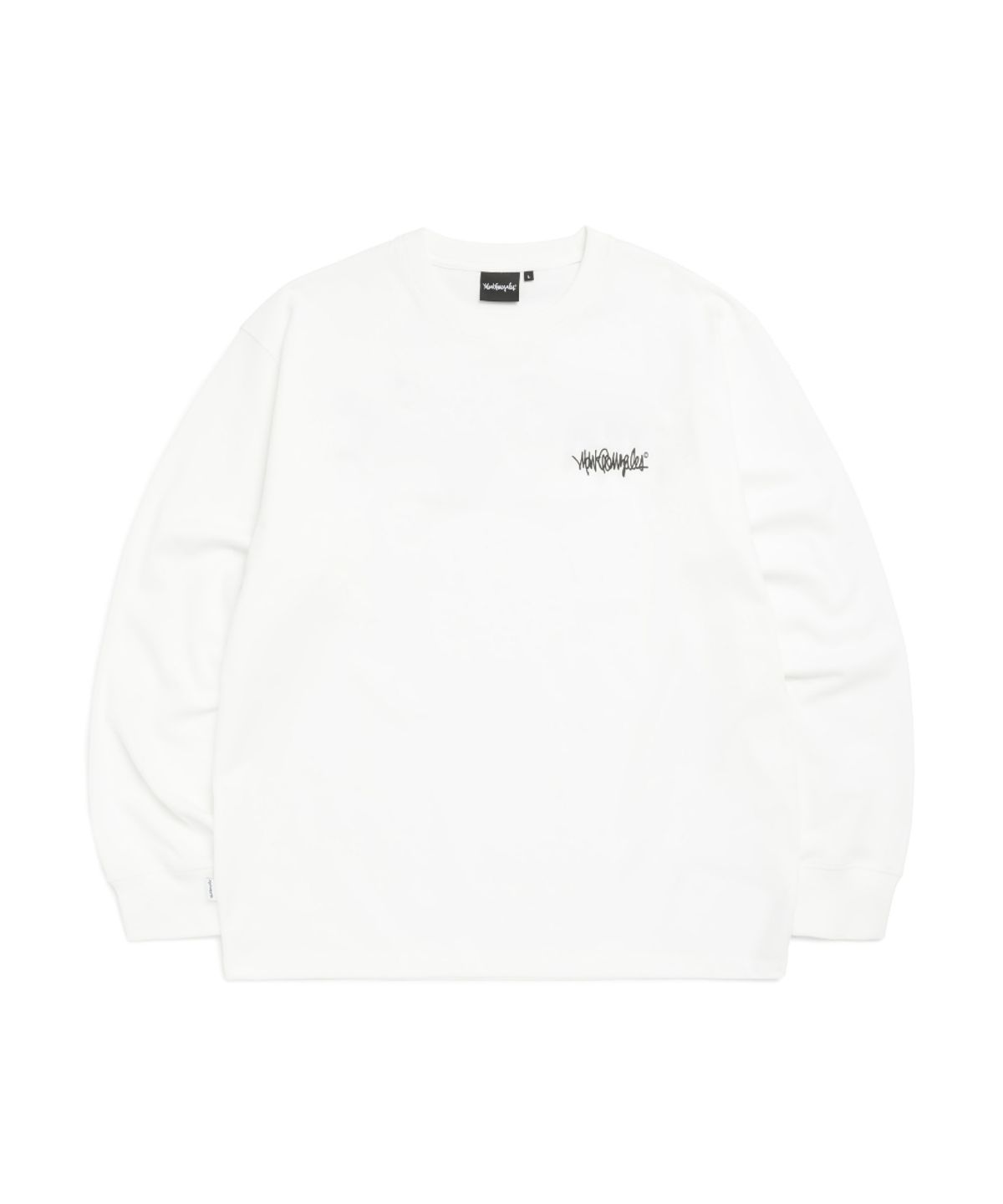마크곤잘레스(MARK GONZALES) 넥스트 사인 로고 긴팔 티셔츠 - WHITE