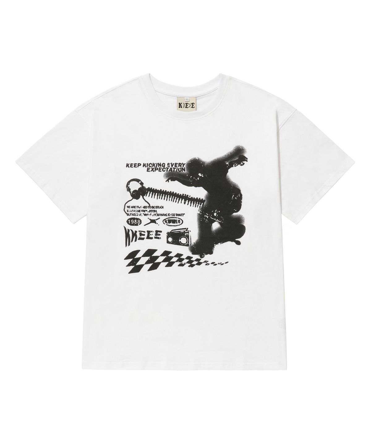 케이케이이이이(KKEEE) 스케이터 케이 오버핏 반팔티(2color)