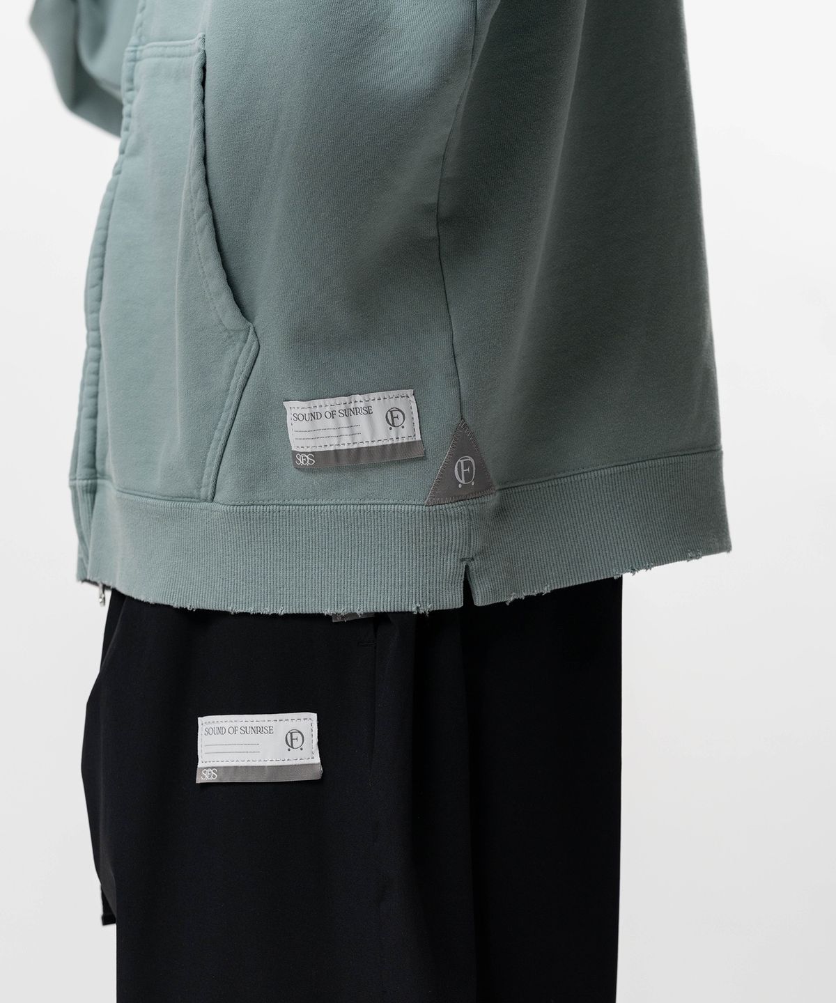 사운드오브선라이즈(SOUND OF SUNRISE) 선 페이디드 라이크 집업 후디 LIGHT GREEN