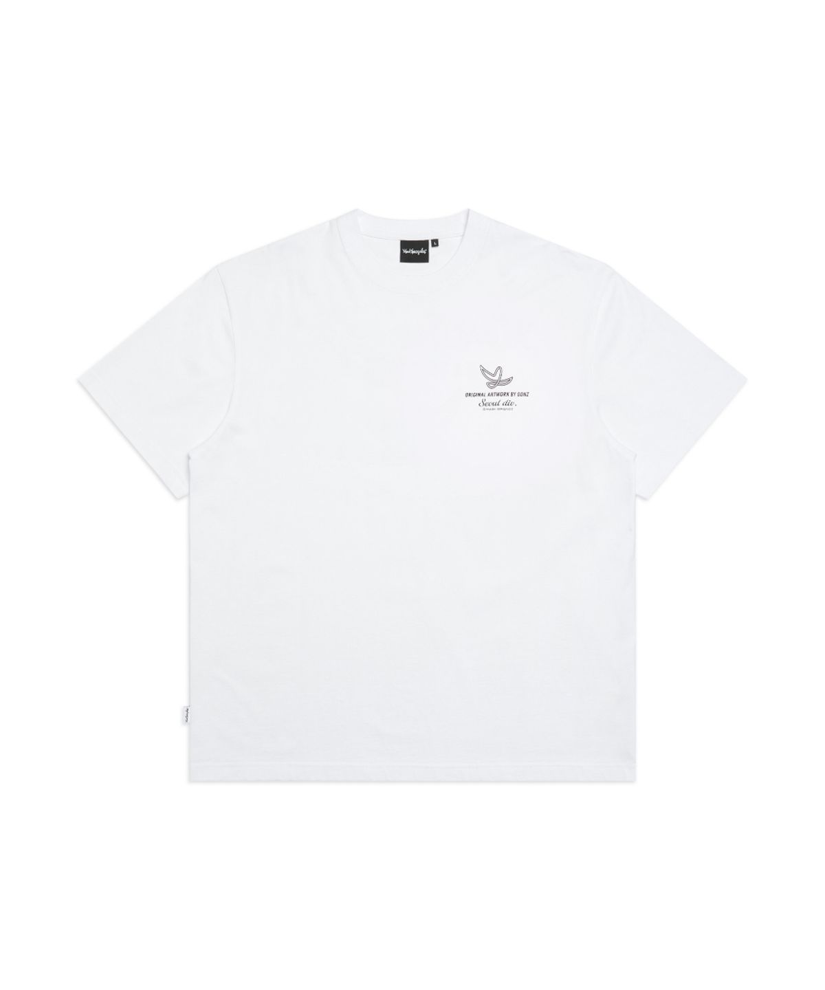 마크곤잘레스(MARK GONZALES) 뉴 엔젤로고 타이포 반팔 티셔츠 - WHITE