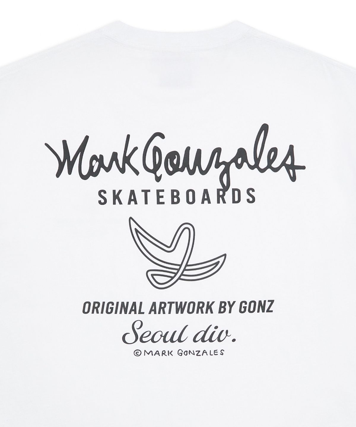 마크곤잘레스(MARK GONZALES) 뉴 엔젤로고 타이포 반팔 티셔츠 - WHITE