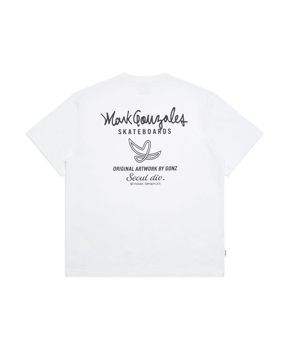 마크곤잘레스(MARK GONZALES) 뉴 엔젤로고 타이포 반팔 티셔츠 - WHITE