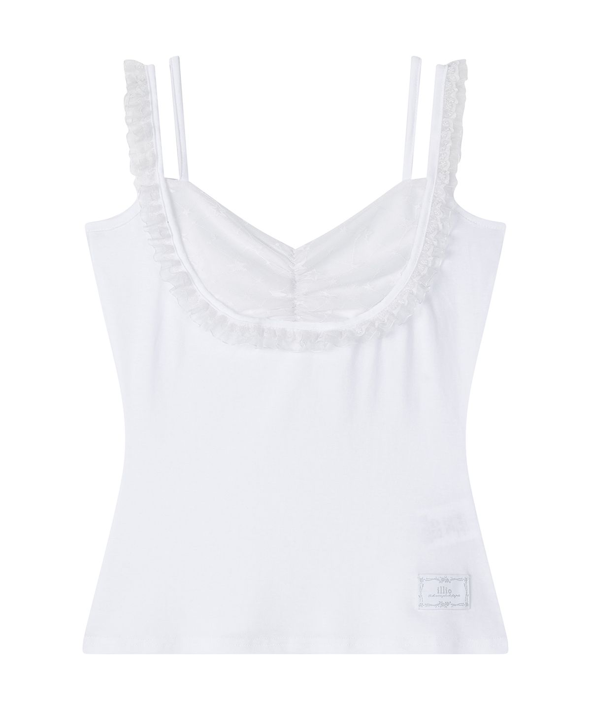 일리오(ILLIO) White Lace double strap sleeveless