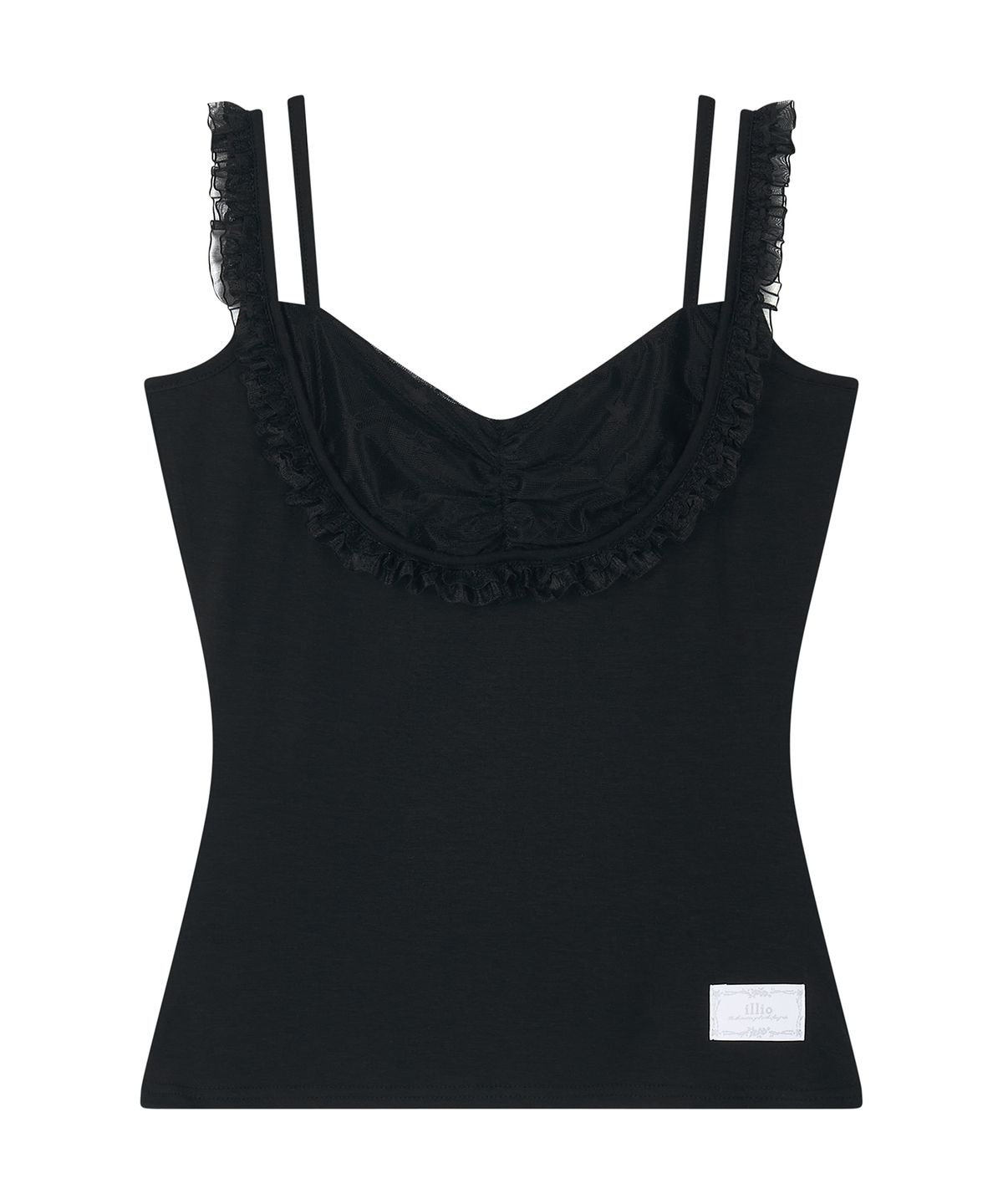 일리오(ILLIO) Black Lace double strap sleeveless