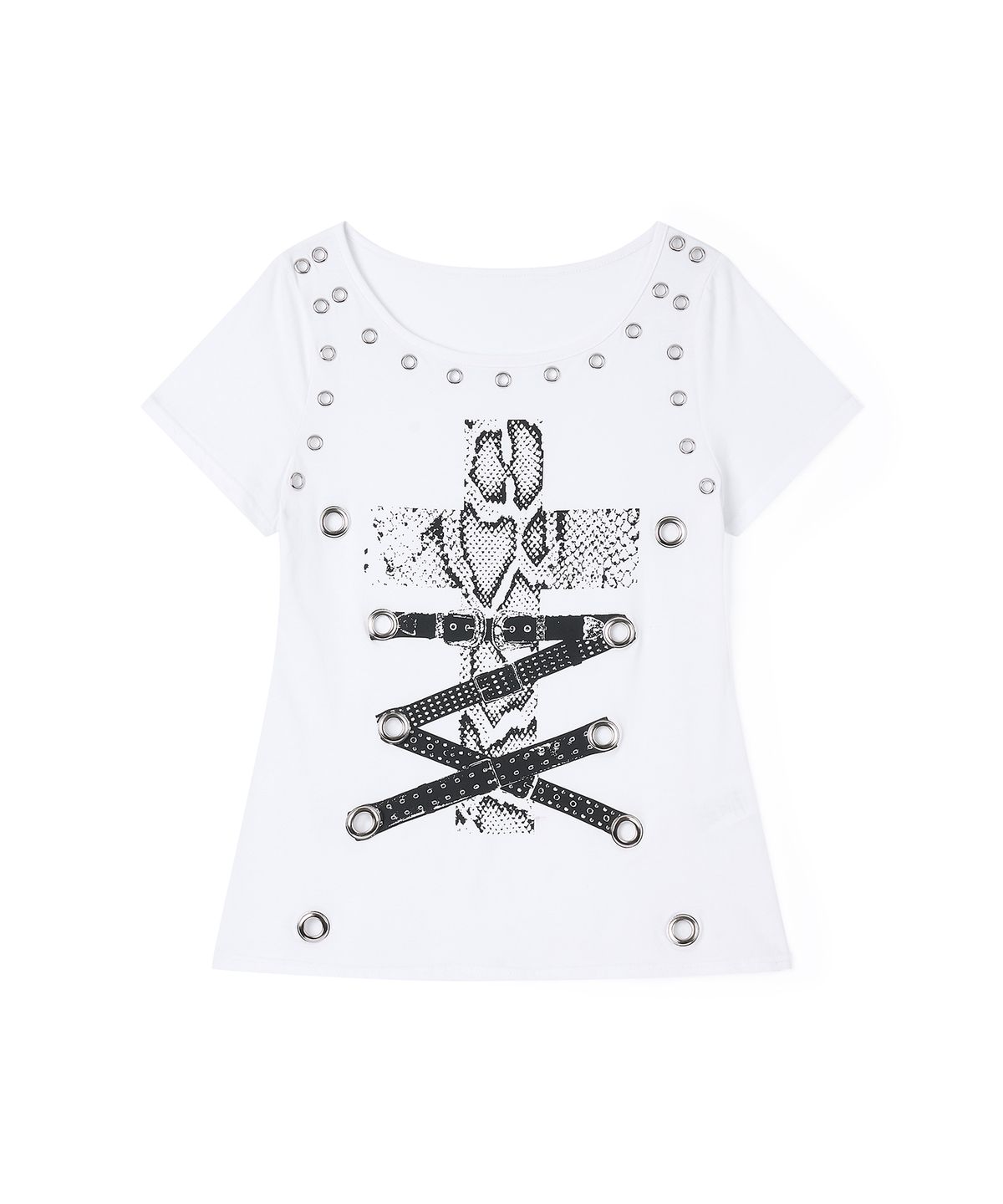 일리오(ILLIO) White Eyelet t-shirts